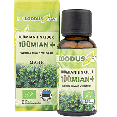 Tüümianitinktuur TÜÜMIAN+, 30 ml, mahe
